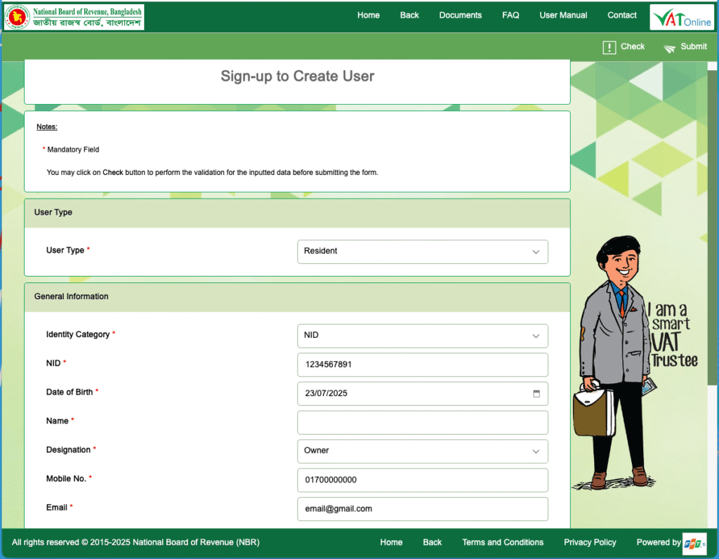 Sign-up